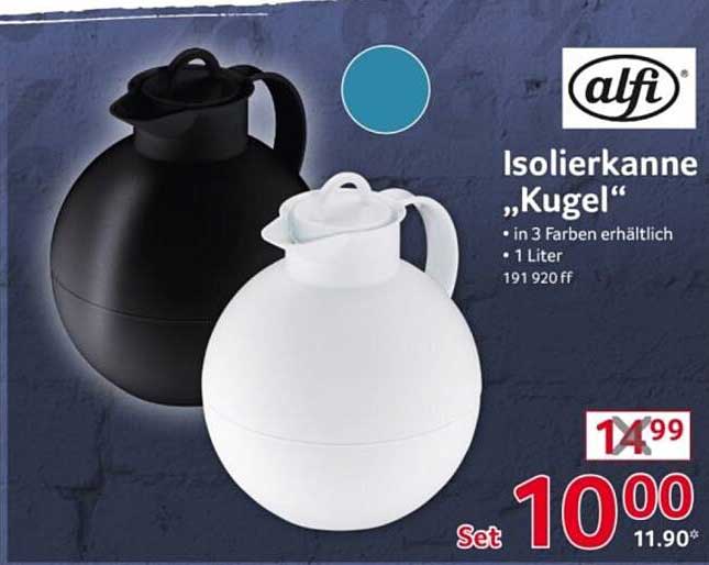 Isolierkanne "Kugel" von alfi - 1 Liter, in 3 Farben erhältlich