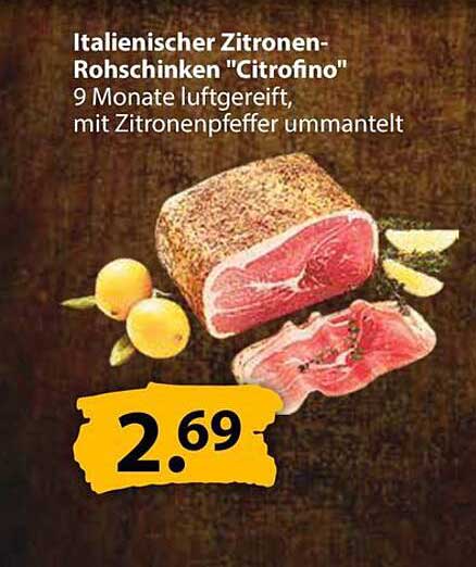 Italienischer Zitronen-Rohschinken "Citrofino"