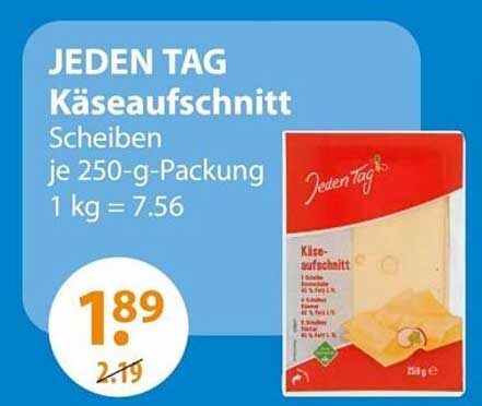 JEDEN TAG Käseaufschnitt 250 g