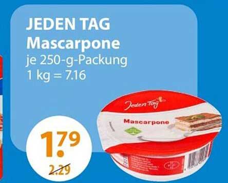 JEDEN TAG Mascarpone je 250-g-Packung