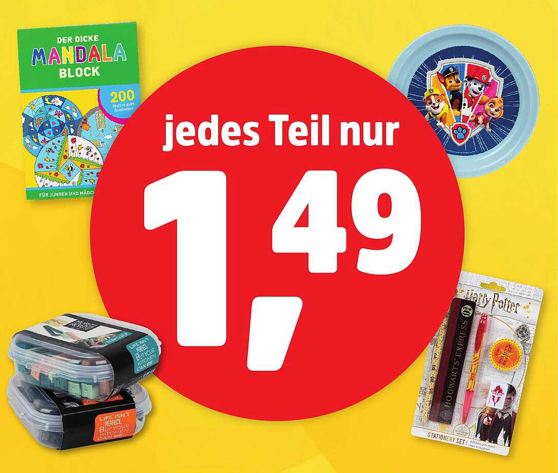 Jedes Teil nur 1,49 € - Kreative Artikel für Jung und Alt