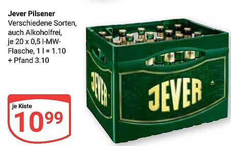 Jever Pilsener – Verschiedene Sorten, auch Alkoholfrei