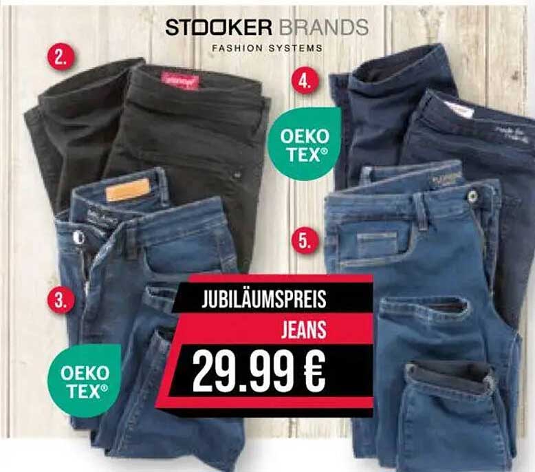Jubiläumspreis: Jeans in verschiedenen Ausführungen