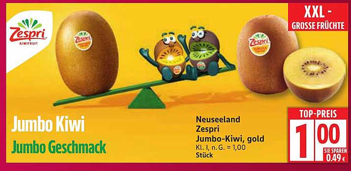 Jumbo Kiwi - Neuseeland Zespri Jumbo-Kiwi, gold