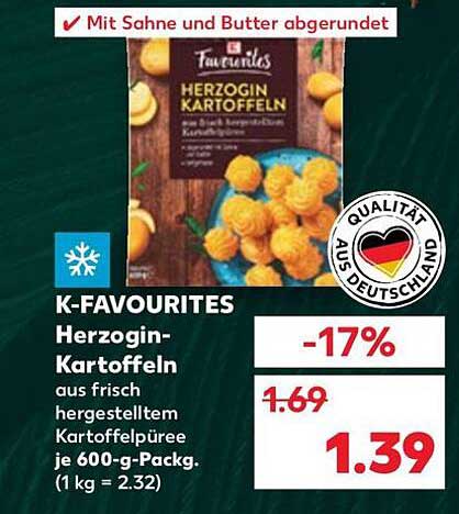 K-Favourites Herzogin-Kartoffeln 600 g