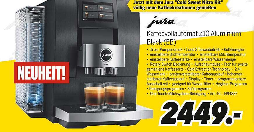 Kaffeevollautomat Z10 Aluminium Black (EB)