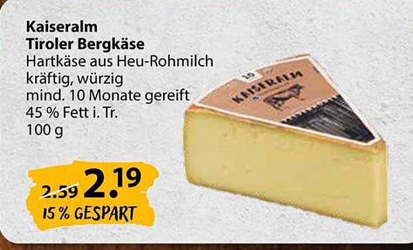 Kaiseralm Tiroler Bergkäse 100 g