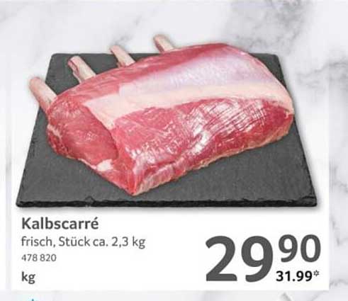 Kalbscarré frisch, Stück ca. 2,3 kg