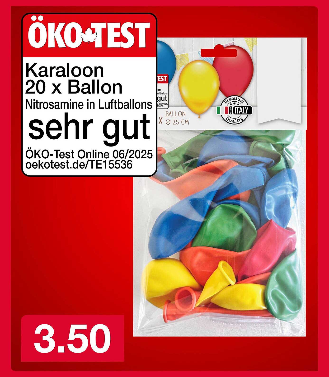 Karaloon 20 x Ballon - Nitroamine in Luftballons - sehr gut