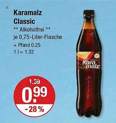 Karamalz Classic 0,75-Liter-Flasche - Jetzt nur 0,99 €