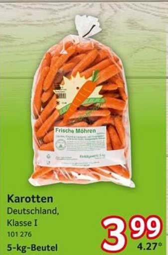 Karotten Deutschland, Klasse I, 5-kg-Beutel
