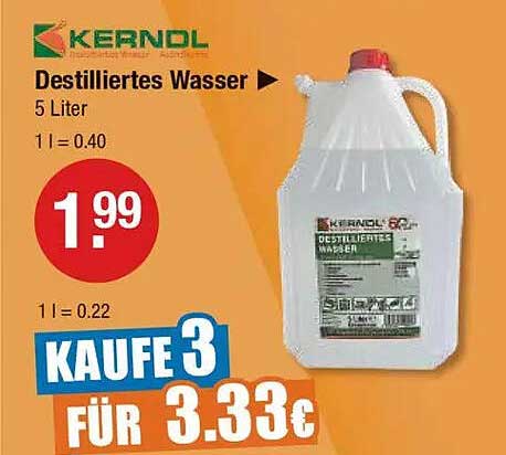 KERNOL Destilliertes Wasser 5 Liter