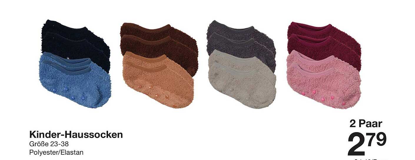 Kinder-Haussocken - 2 Paar für nur 2,79 €