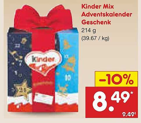 Kinder Mix Adventskalender Geschenk