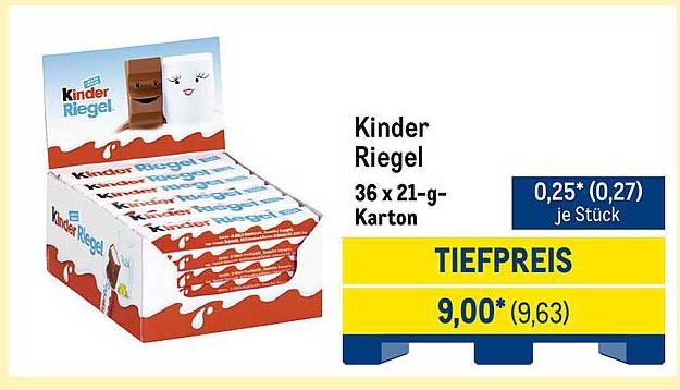 Kinder Riegel 36 x 21-g-Karton
