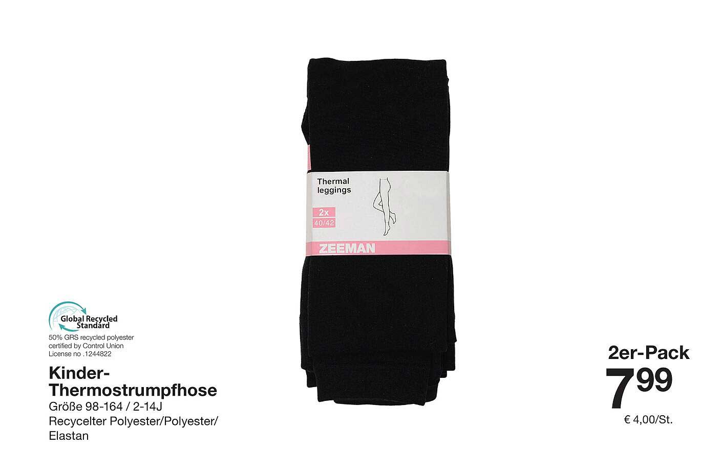 Kinder-Thermostumpfhose 2er-Pack