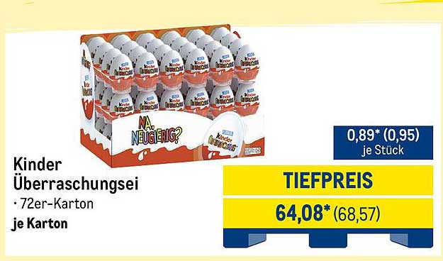 Kinder Überraschungsei 72er-Karton