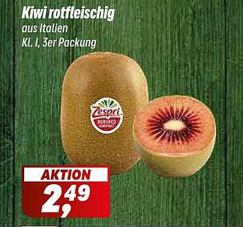 Kiwi rotfleischig aus Italien, KL. I, 3er Packung