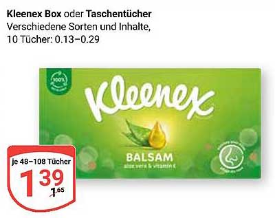 Kleenex Box oder Taschentücher - Balsam für Ihre Nase