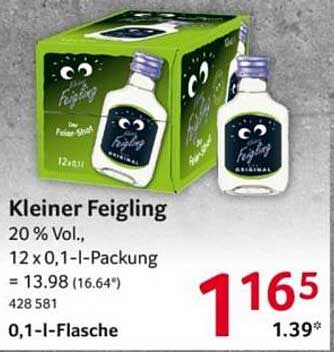 Kleiner Feigling 20 % Vol., 12 x 0,1-L-Packung