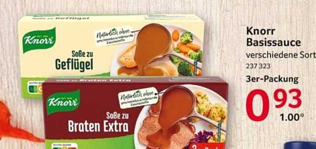 Knorr Basissauce verschiedene Sorten 3er-Packung