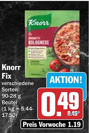 Knorr Fix - Verschiedene Sorten 90-28 g Beutel