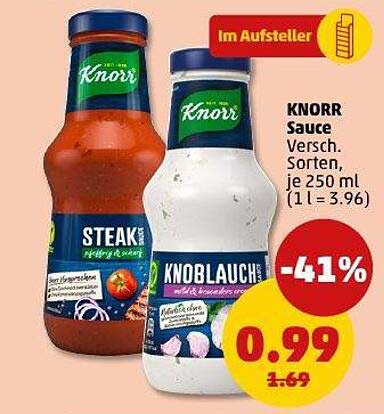 KNORR Sauce, verschiedene Sorten, je 250 ml