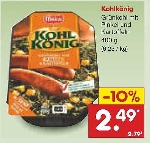 Kohl König – Grünkohl mit Pinkel und Kartoffeln