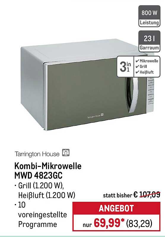 Kombi-Mikrowelle MWD 4823GC von Tarrington House