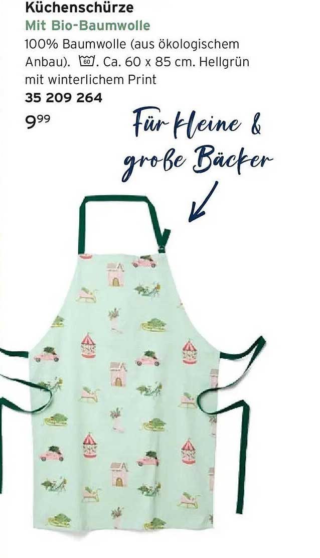 Küchenschürze mit Bio-Baumwolle
