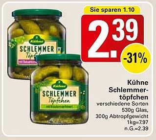 Kühne Schlemmer-Töpfchen 530g - jetzt für 2,39 €