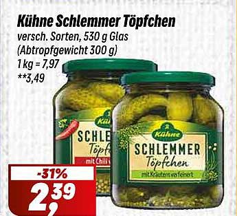Kühne Schlemmer Töpfchen - Verschiedene Sorten, 530 g Glas