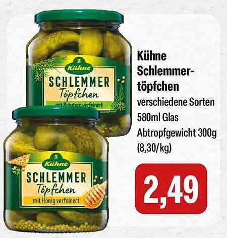 Kühne Schlemmer-Töpfchen verschiedene Sorten 580ml