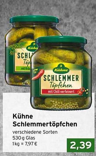 Kühne Schlemmerhäppchen verschiedene Sorten 530 g Glas