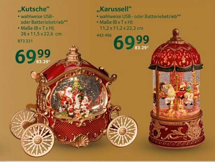 "Kutsche" und "Karussell" - festliche Weihnachtsdekoration