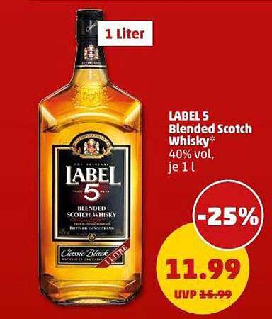 LABEL 5 Blended Scotch Whisky 1 Liter