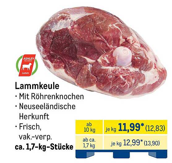 Lammkeule mit Röhrenknochen - Neuseeländische Herkunft