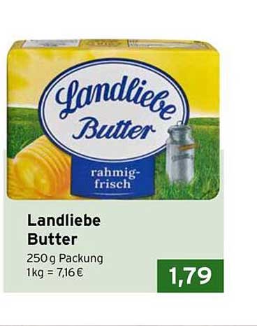 Landliebe Butter 250 g Packung