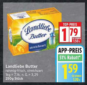 Landliebe Butter Streichzart 250g