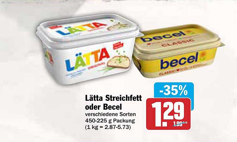 Lätta Streichfett oder Becel - versch. Sorten 450-225 g Packung