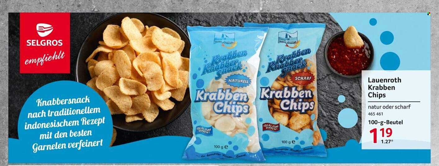 Lauenroth Krabben Chips - natur oder scharf