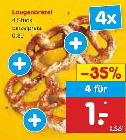Laugenbrezel – 4 Stück für nur 1,00 €