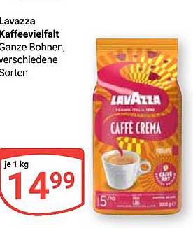 Lavazza Kaffevielfalt – Ganze Bohnen, verschiedene Sorten