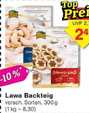 Lawa Backteig, versch. Sorten, 300 g