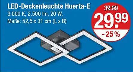 LED-Deckenleuchte Huerta-E