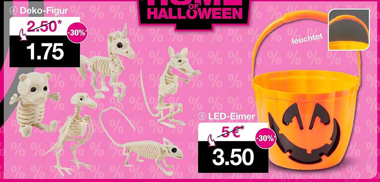 LED-Eimer mit Halloween-Motiv - jetzt sparen!