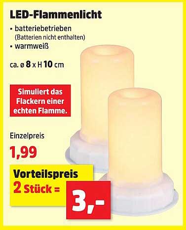 LED-Flammenlicht – 2 Stück zum Vorteilspreis