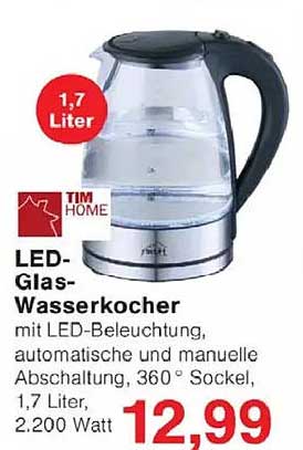 LED-Glas-Wasserkocher