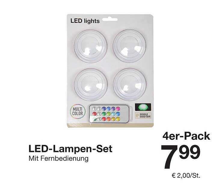 LED-Lampen-Set mit Fernbedienung
