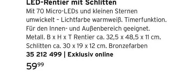 LED-Rentier mit Schlitten